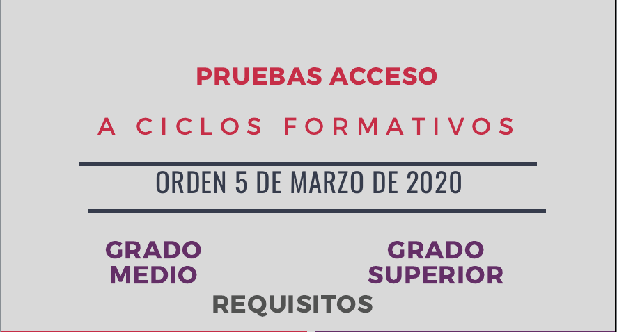 pruebas acceso ciclos