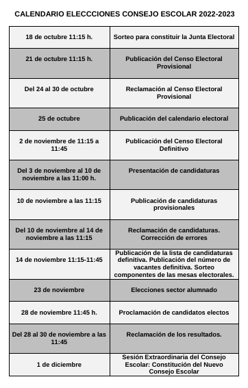 calendario consejo