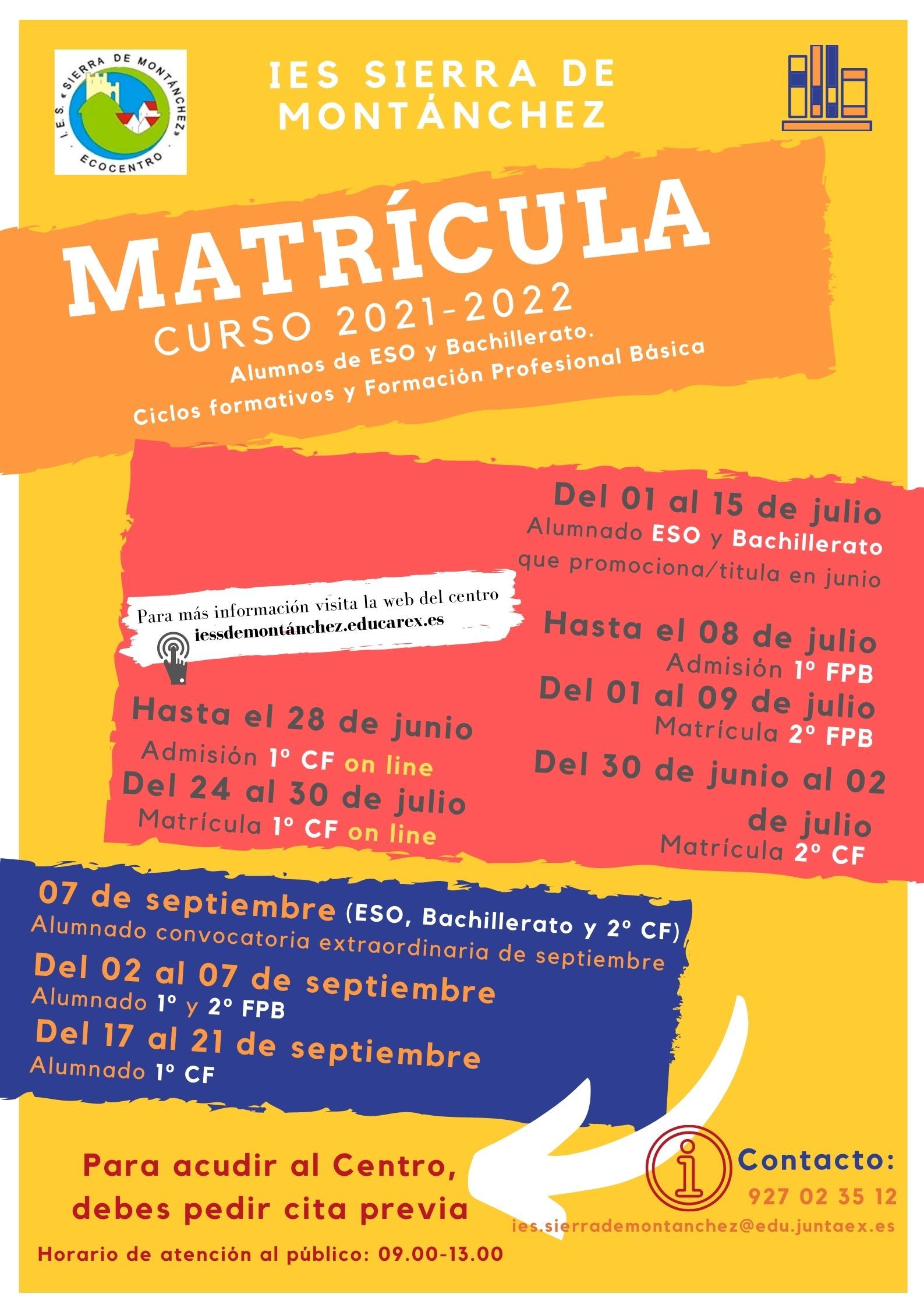 Cartel Matrícula 2020 2021