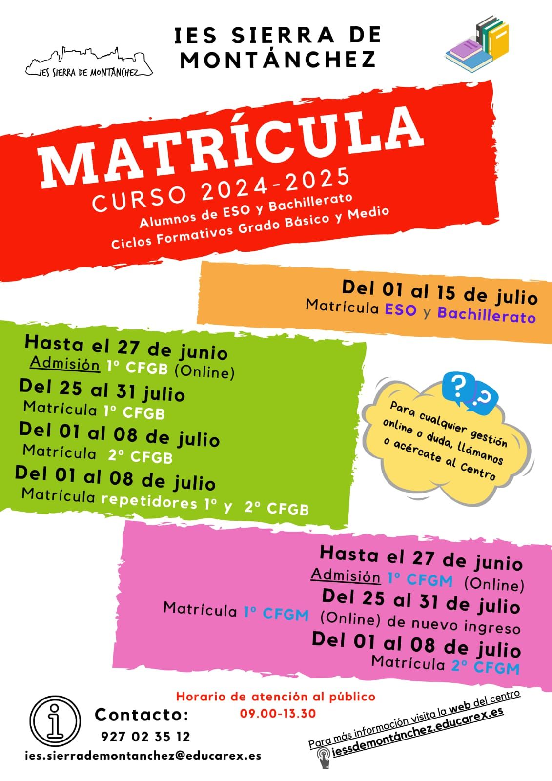 plazo matricula