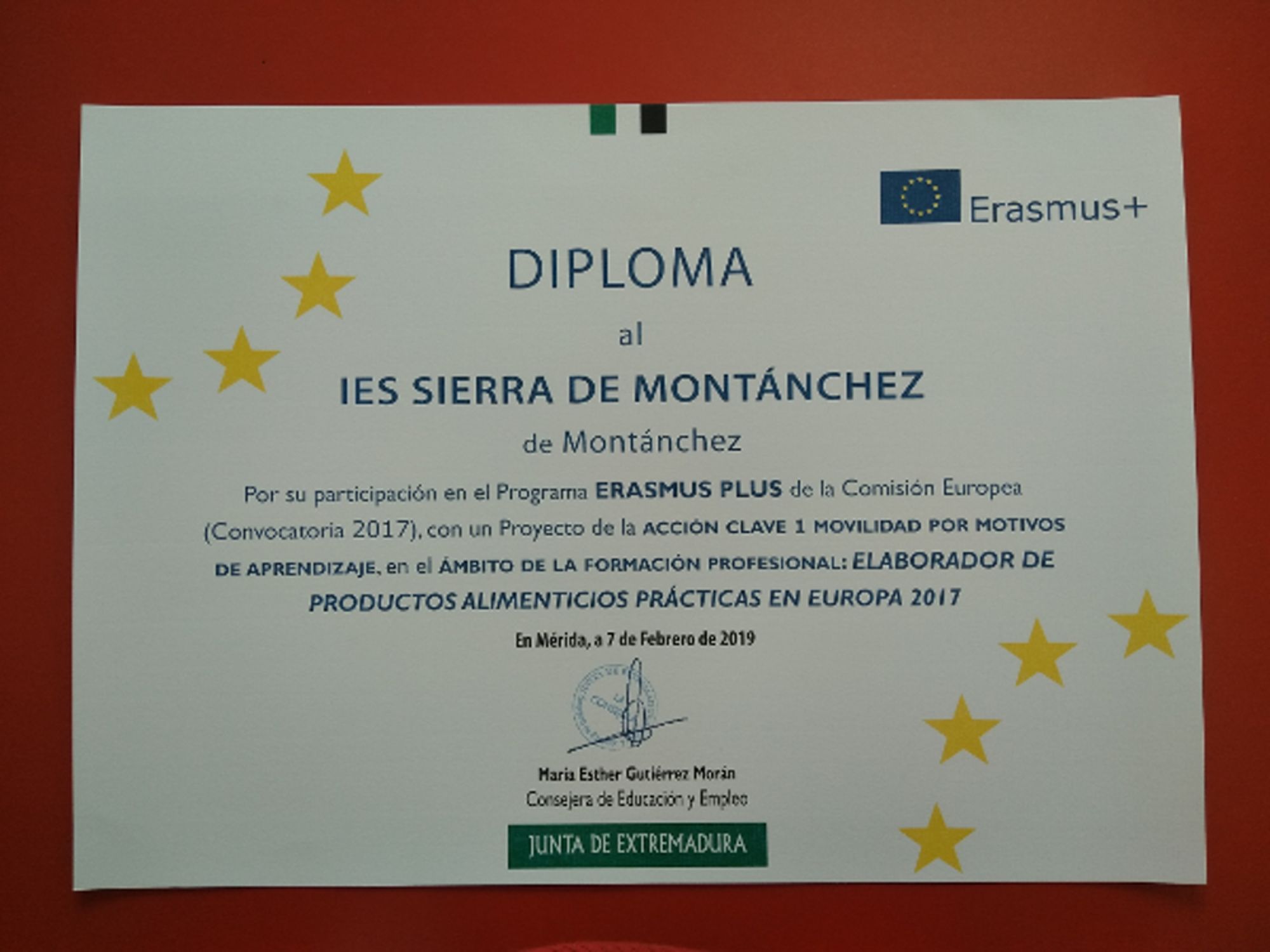 certificado erasmus